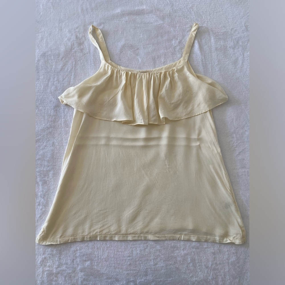 Sis Sis Yellow Ruffle Tank Top Size‎ Small